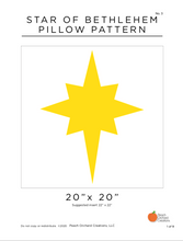 Load image into Gallery viewer, Star of Bethlehem Pillow Pattern - Digital Download
